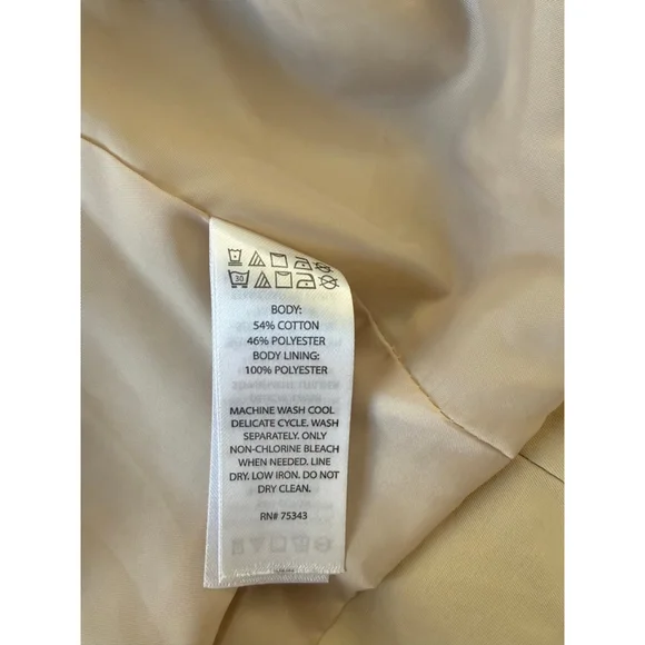 Women's Rachel Zoe Beige Double-Breasted Trench Coat XS - Picture 7 of 8